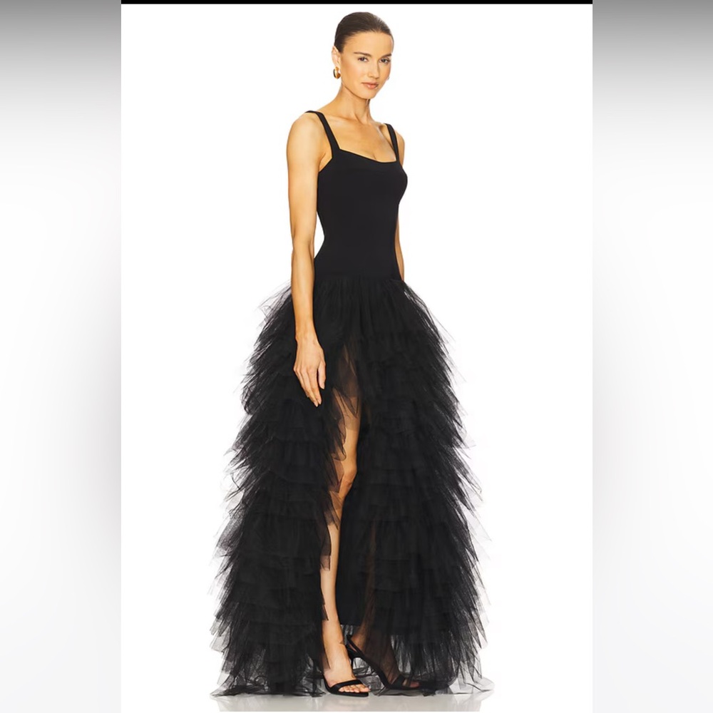 NWT! Lovers and Friends Bowie Gown in Black - Picture 2 of 6